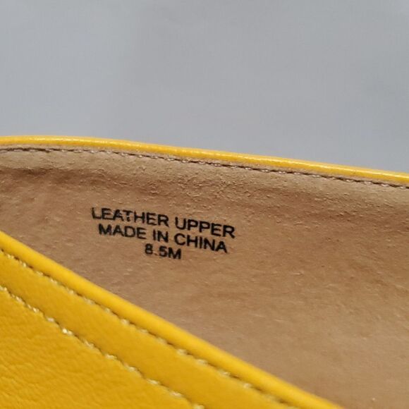 New Talbots Soft Nappa Leather Izzy Knot Detail Espadrilles in Yellow Size 8.5 - Picture 12 of 15